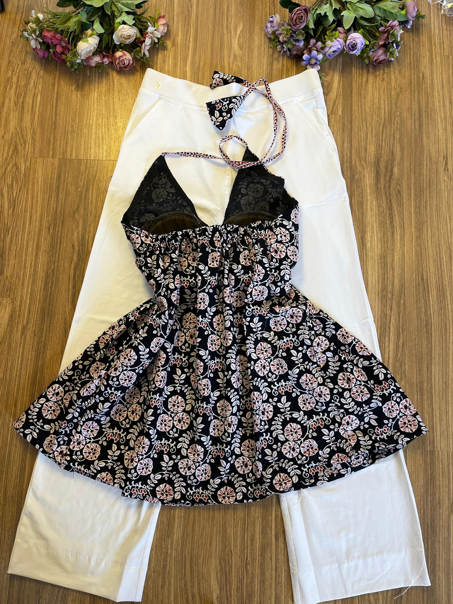 short halter neck kurthi