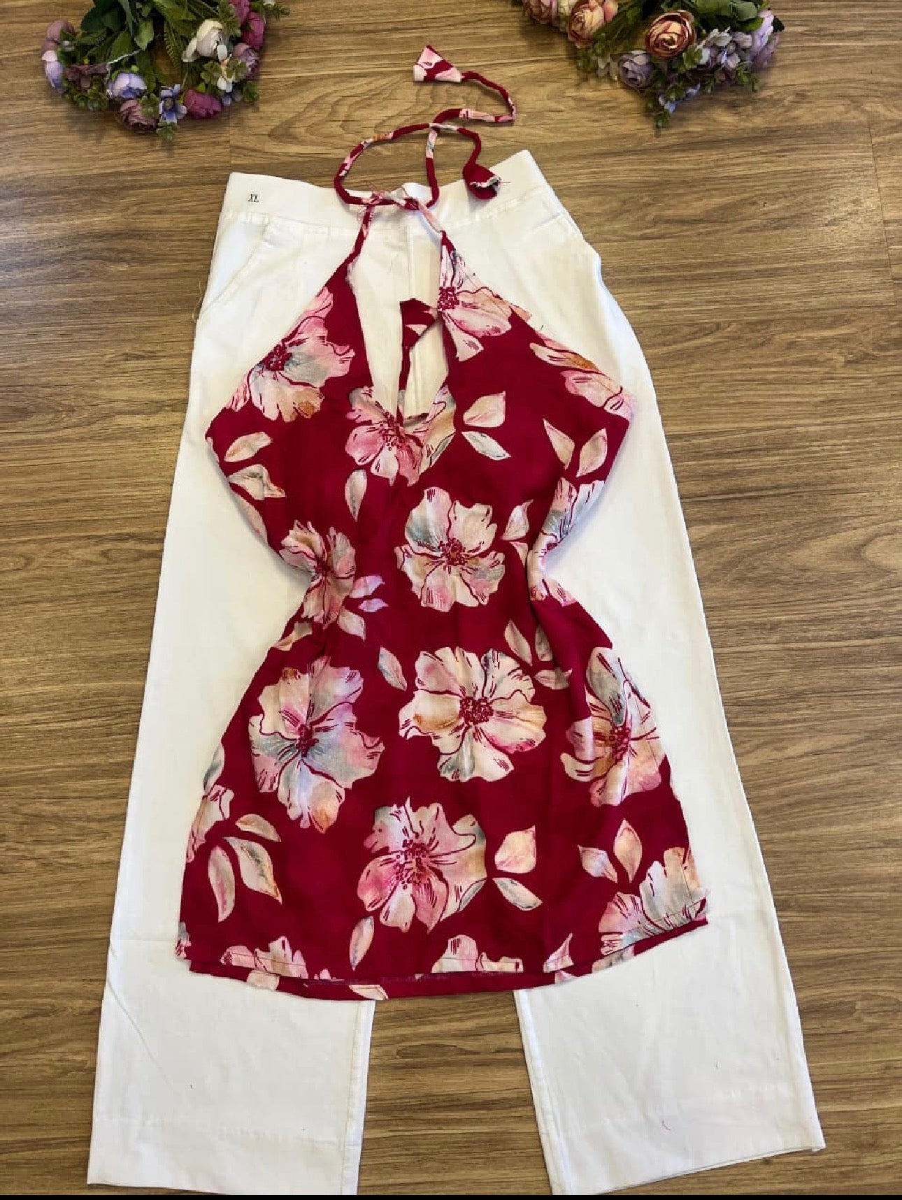 Short halter neck kurthi