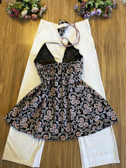 short halter neck kurthi