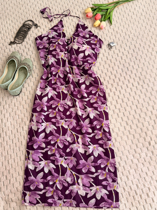 Long halter neck kurthi