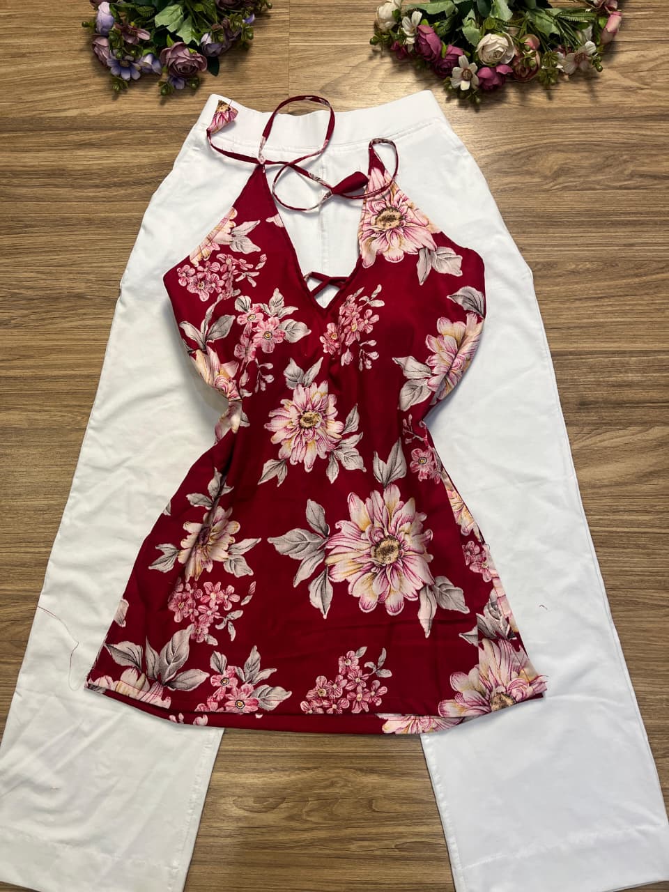 Short halter neck kurthi