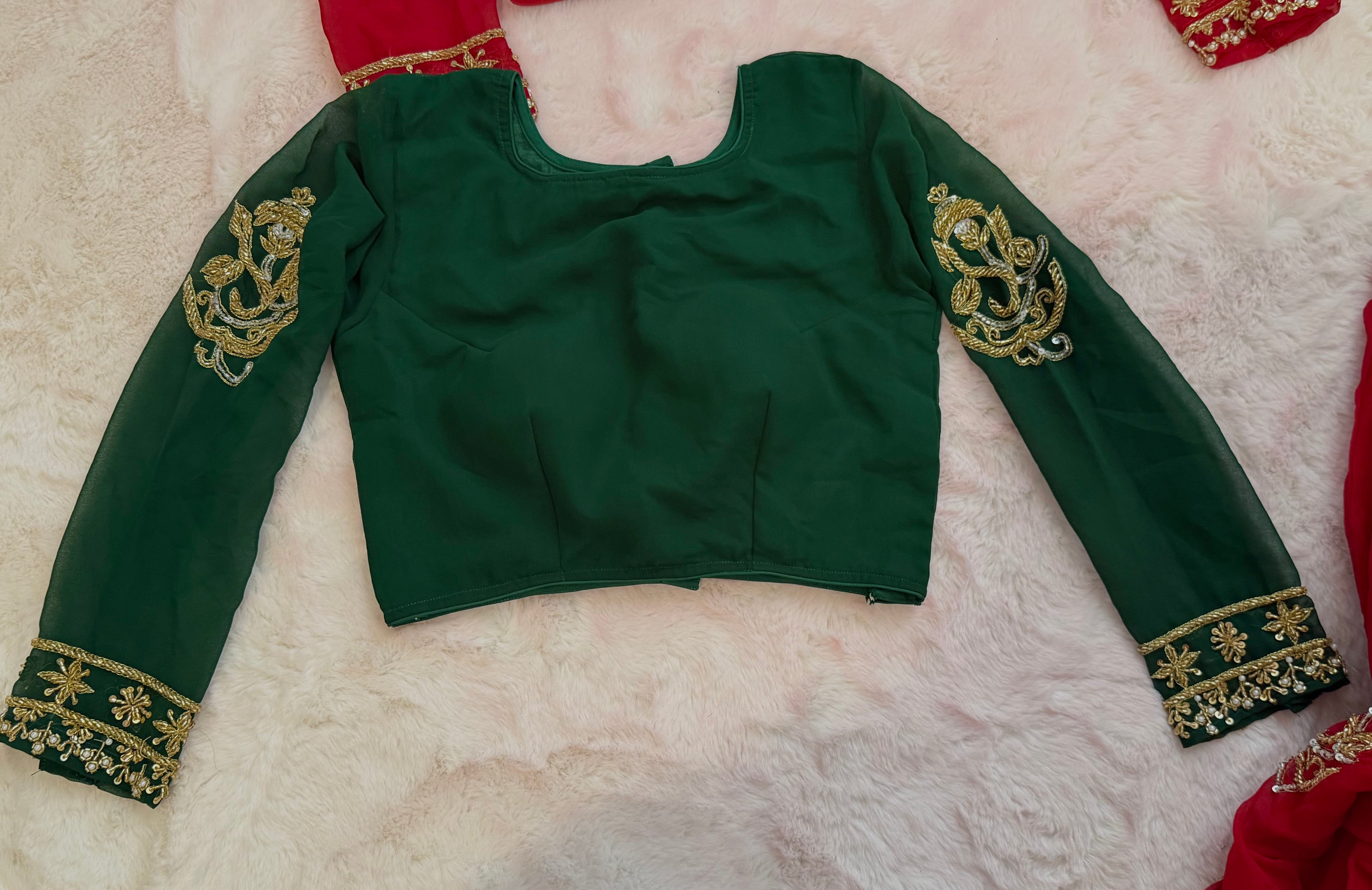 Green blouse