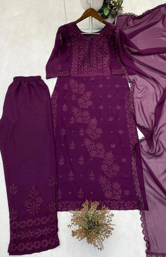 Premium Chikankari kurtha set