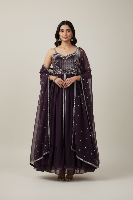 3 Piece Lehenga Set on Model