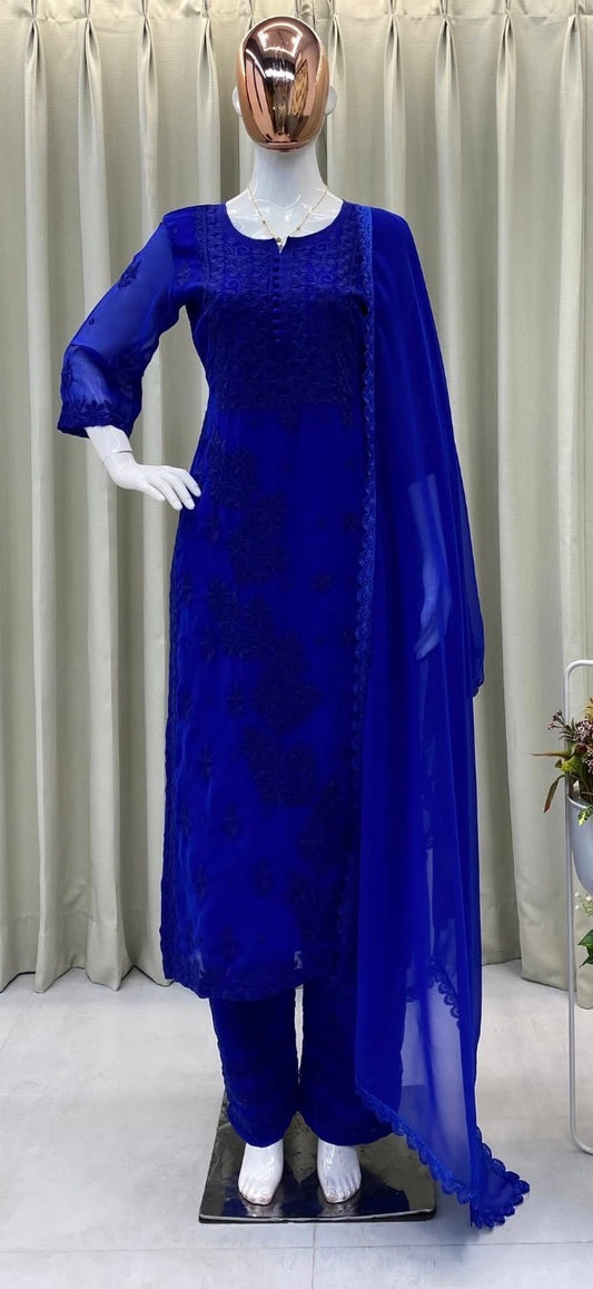 Premium Chikankari kurtha set