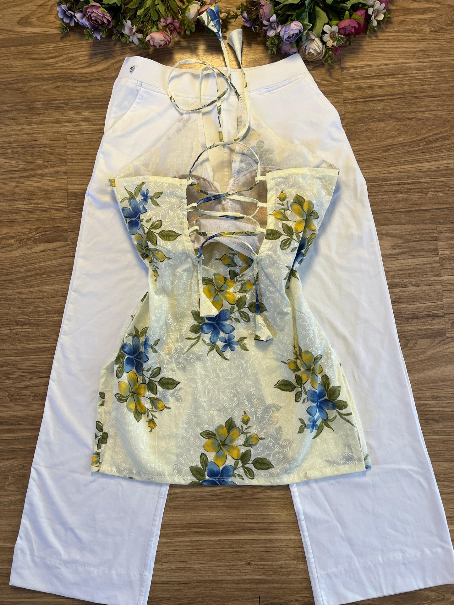 Short halter neck kurthi