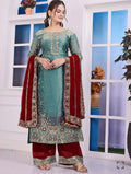 Contrast party wear kurtha set