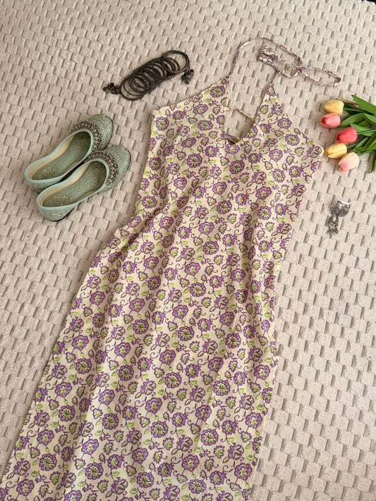 Long halter neck kurthi