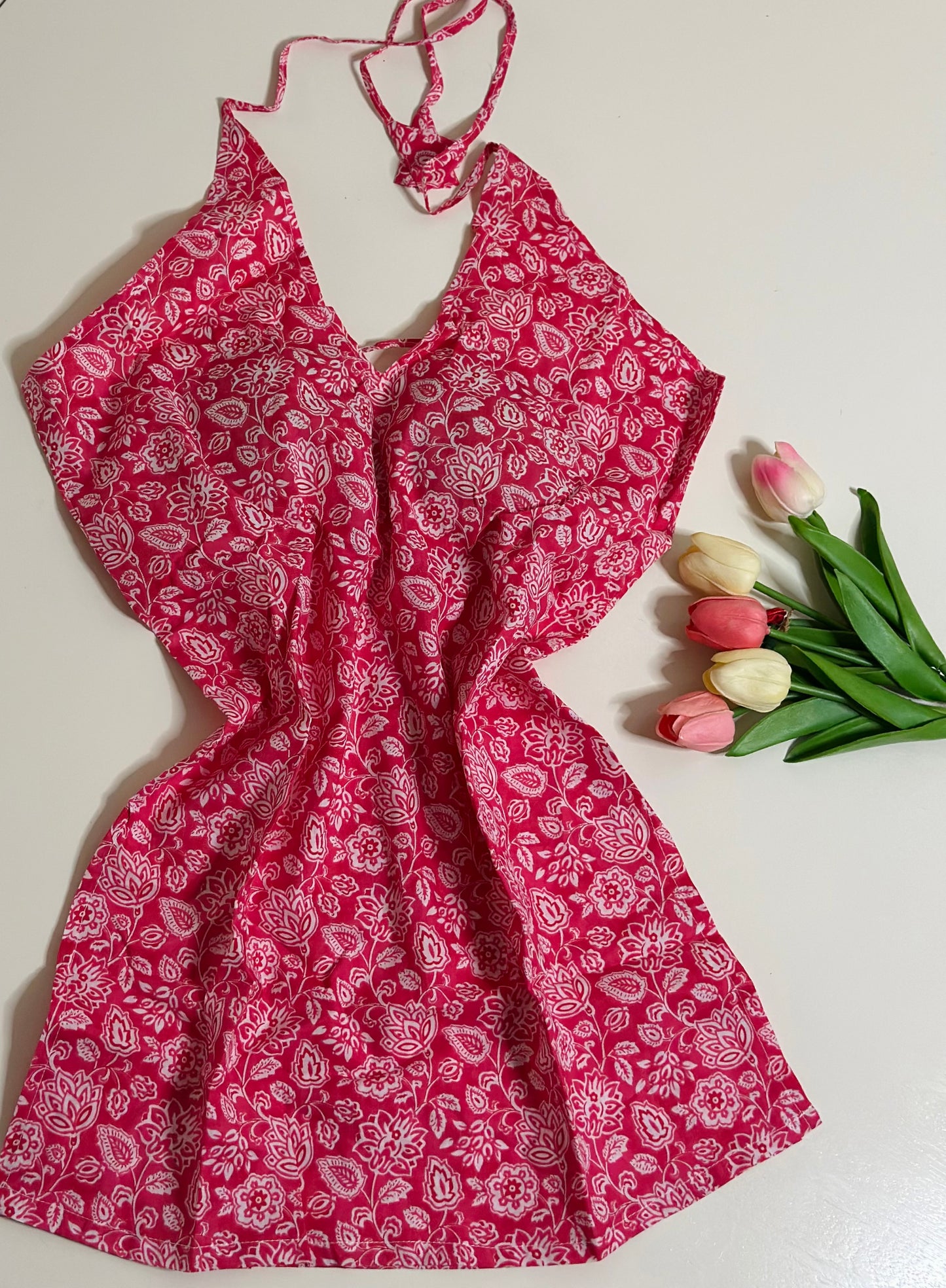 Short halter neck kurthi