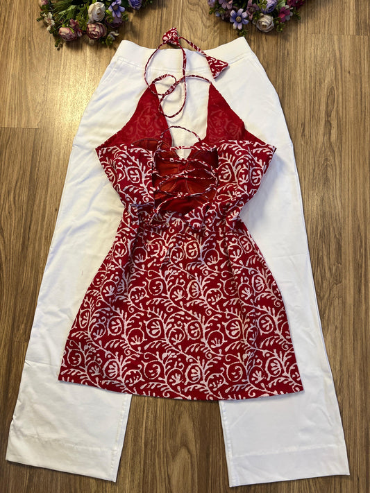 Short halter neck kurthi