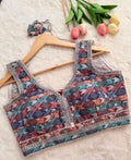 Sleeveless Dhaka blouse