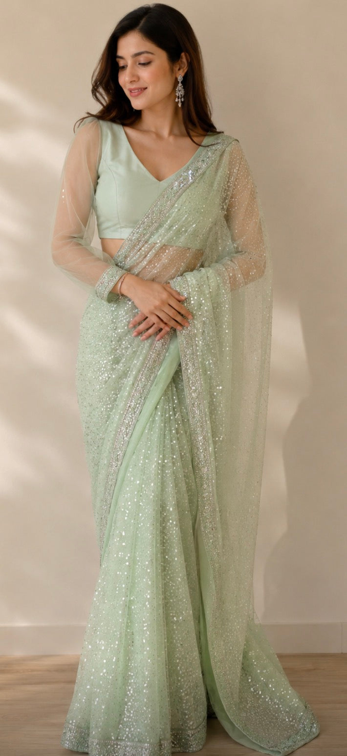 MALINI SOFT NET SEQUENCE
WORK SAREE