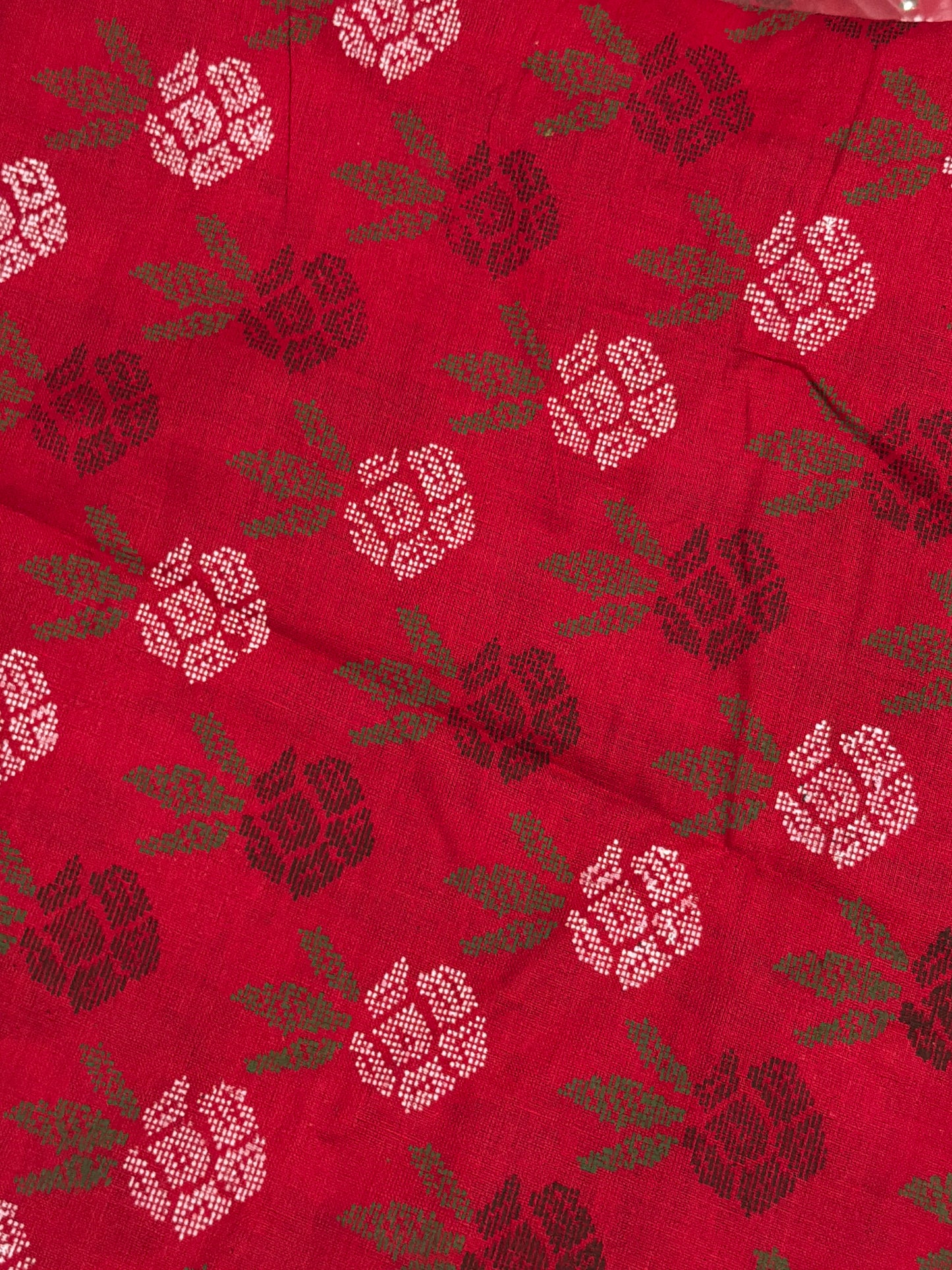 Dhaka print cotton saree