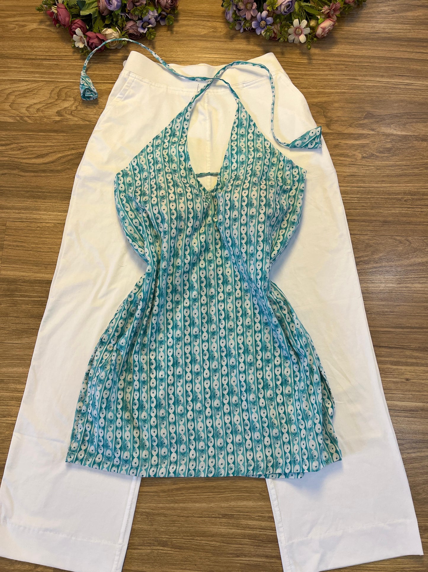 Short halter neck kurthi