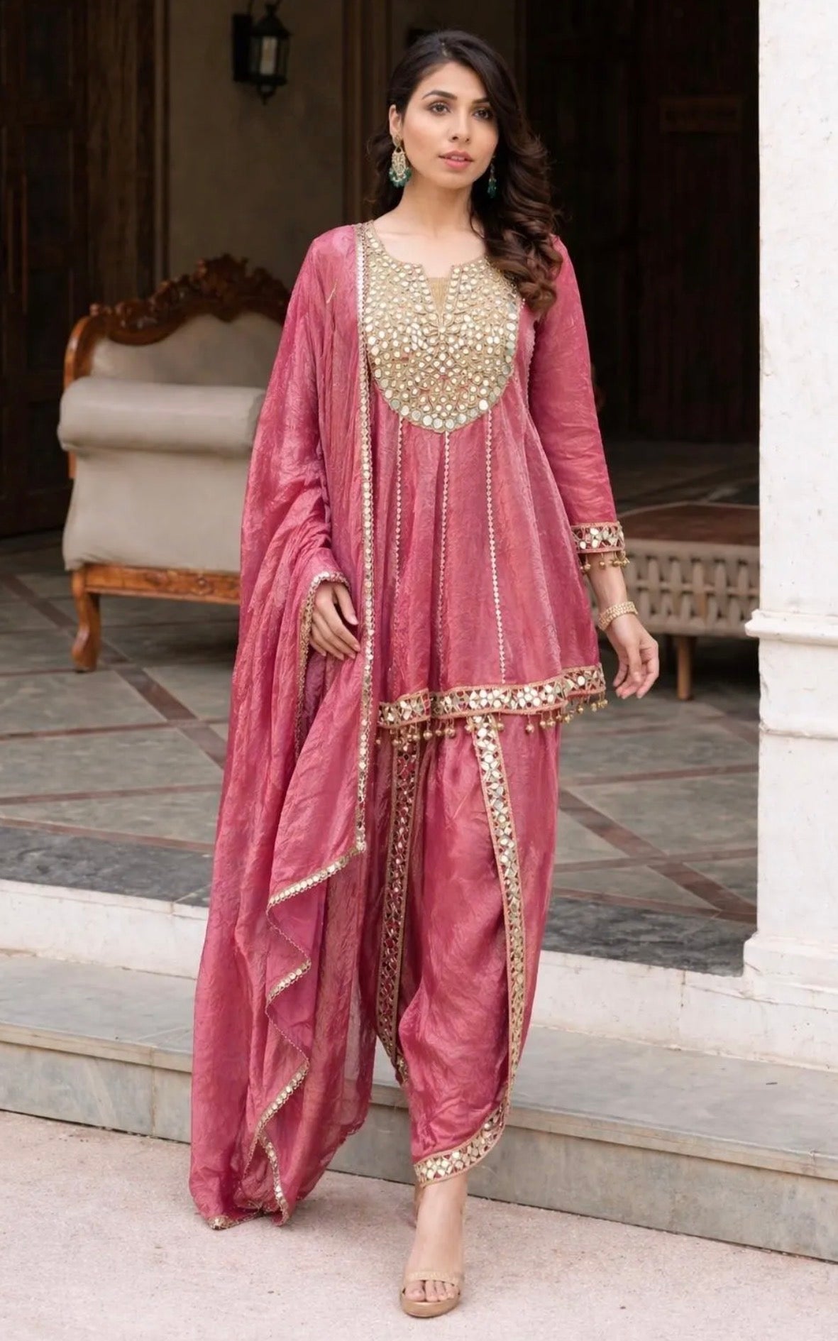 Mirror work suit