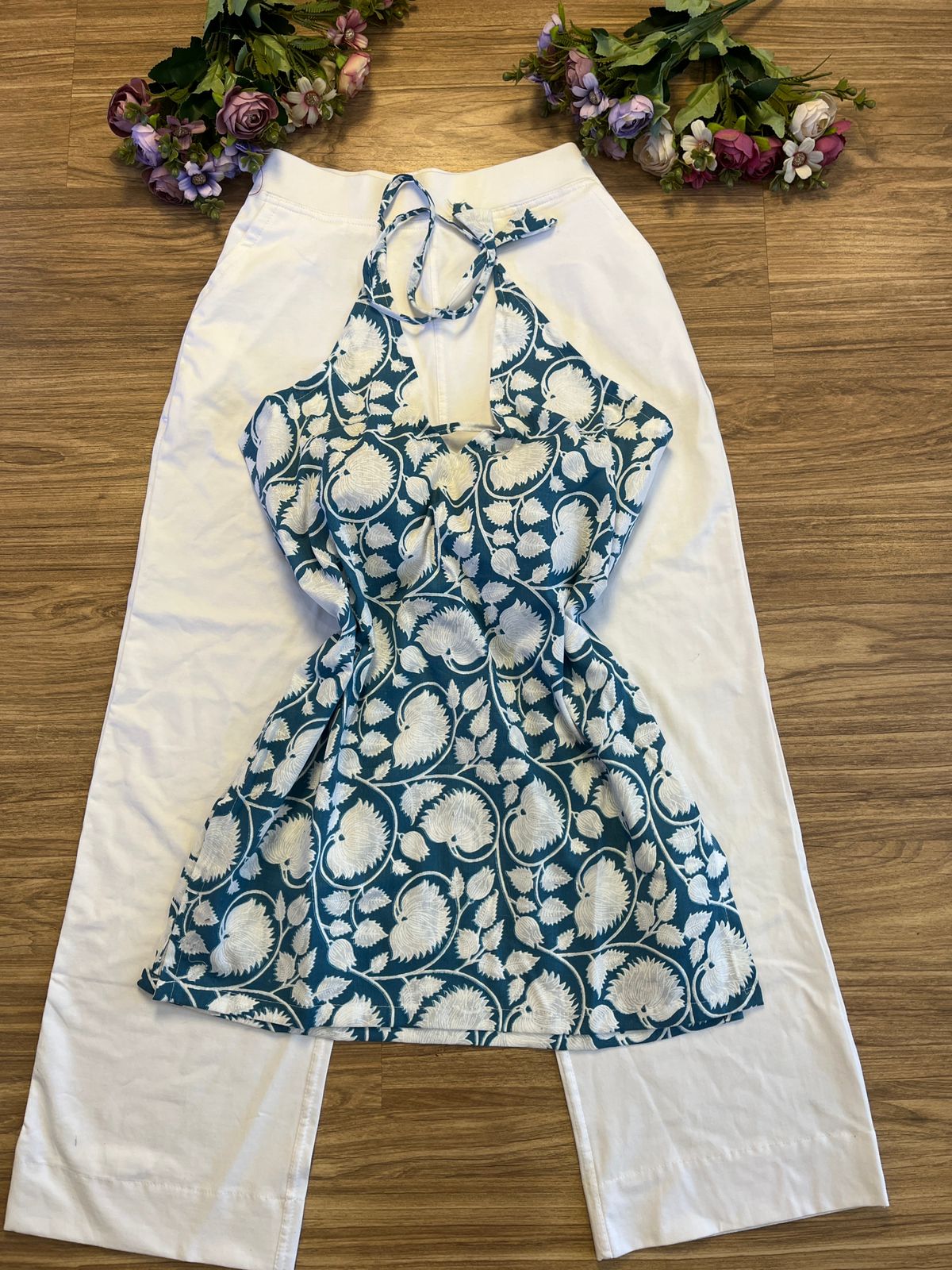 Short halter neck kurthi