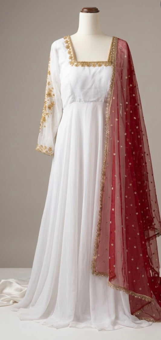Handwork anarkali set
