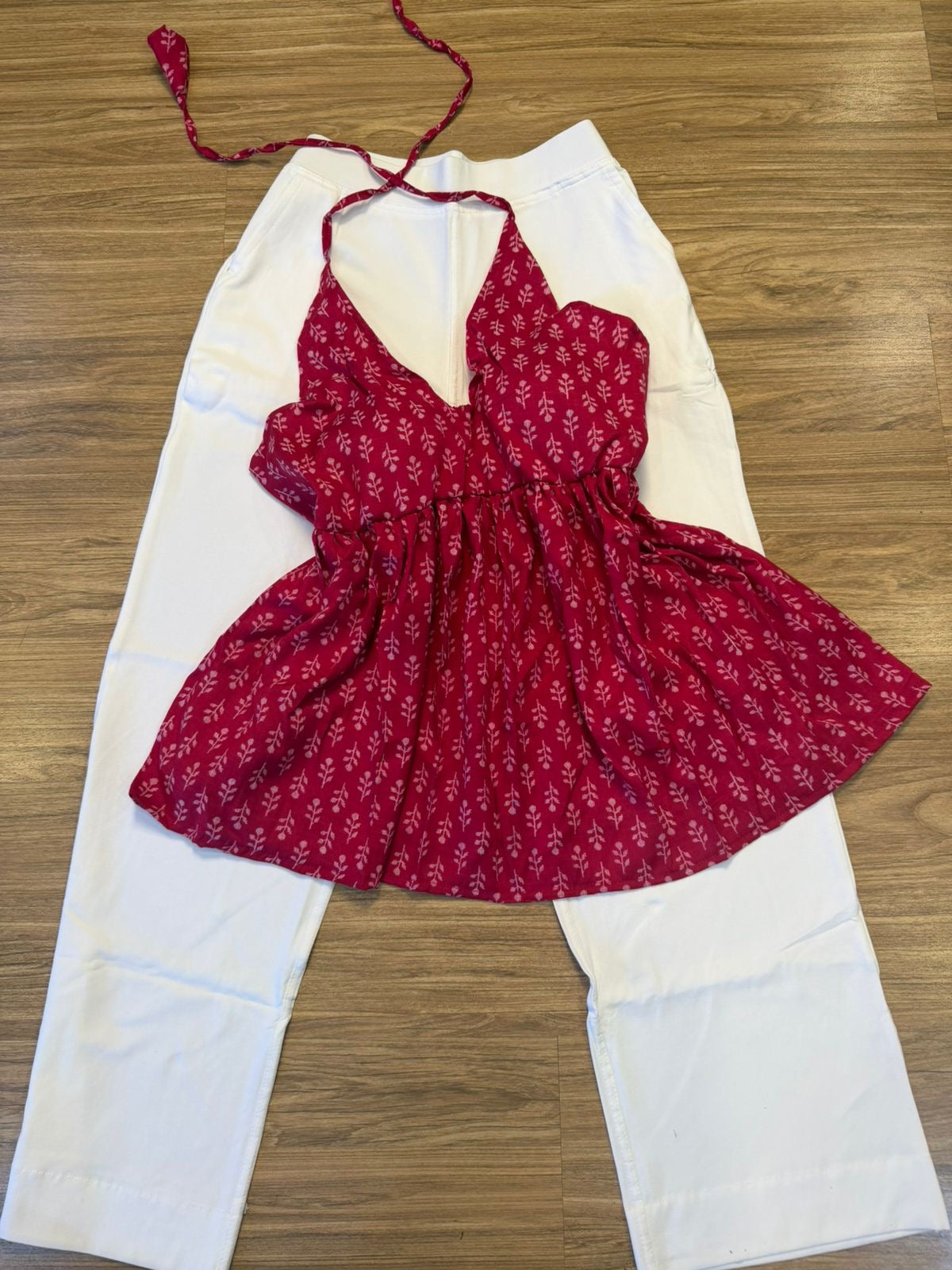 Halter neck short kurthi