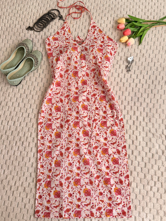 Long halter neck kurthi