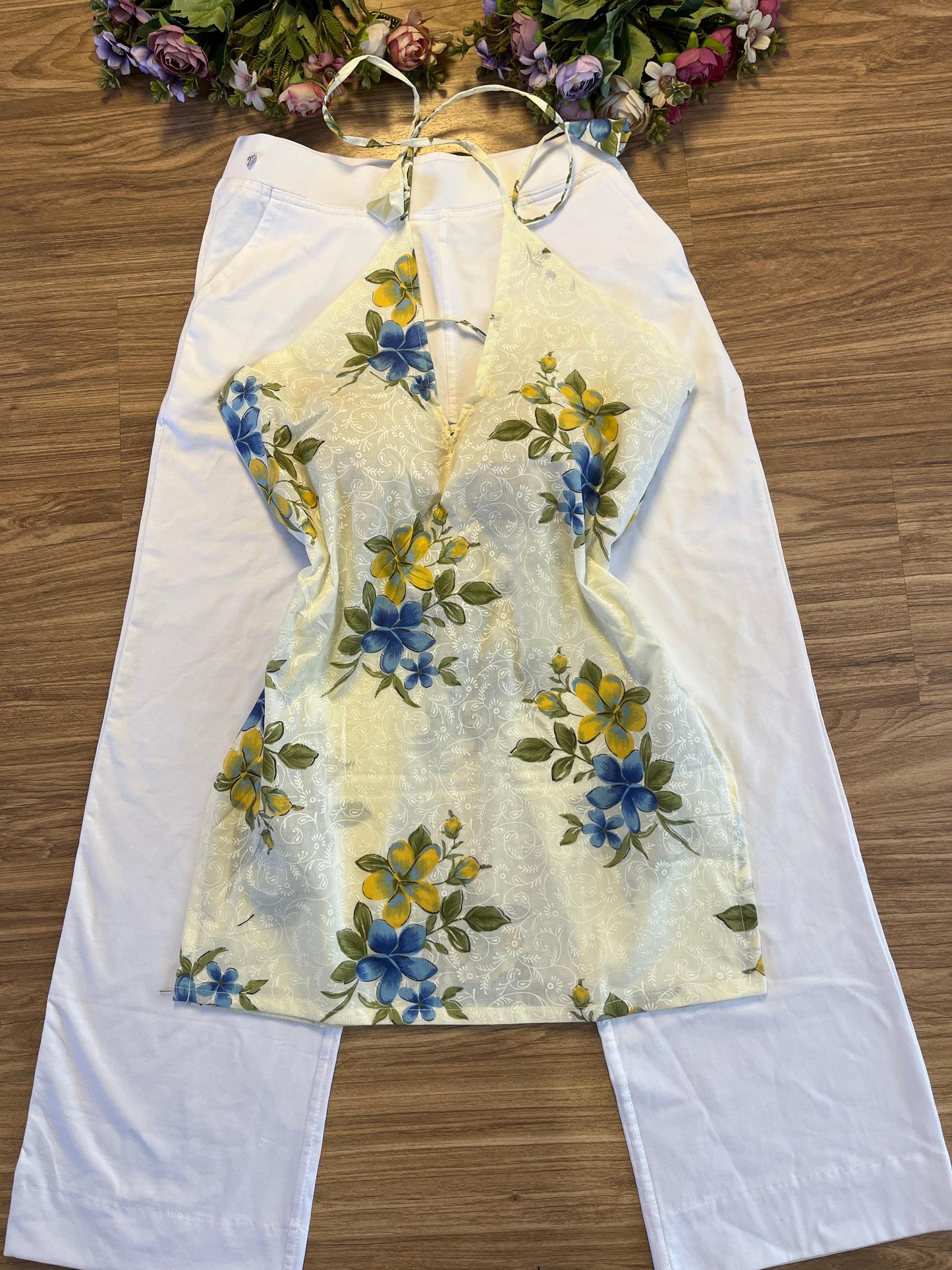 Short halter neck kurthi