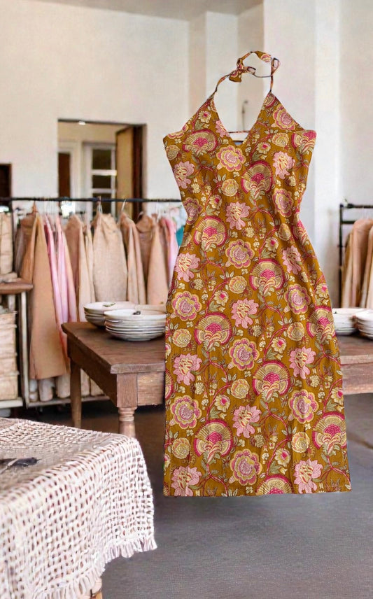 Long halter neck kurthi