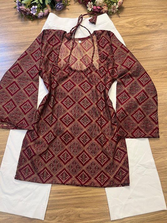 2 in 1 short kurthi
