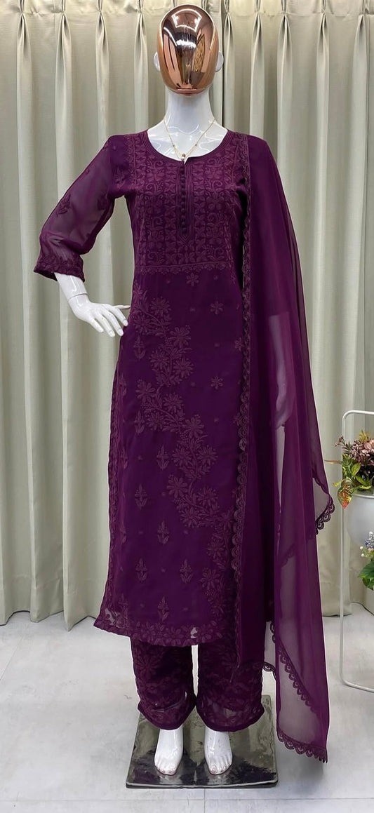 Premium Chikankari kurtha set