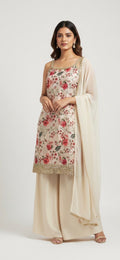 Sleeveless kurtha set
