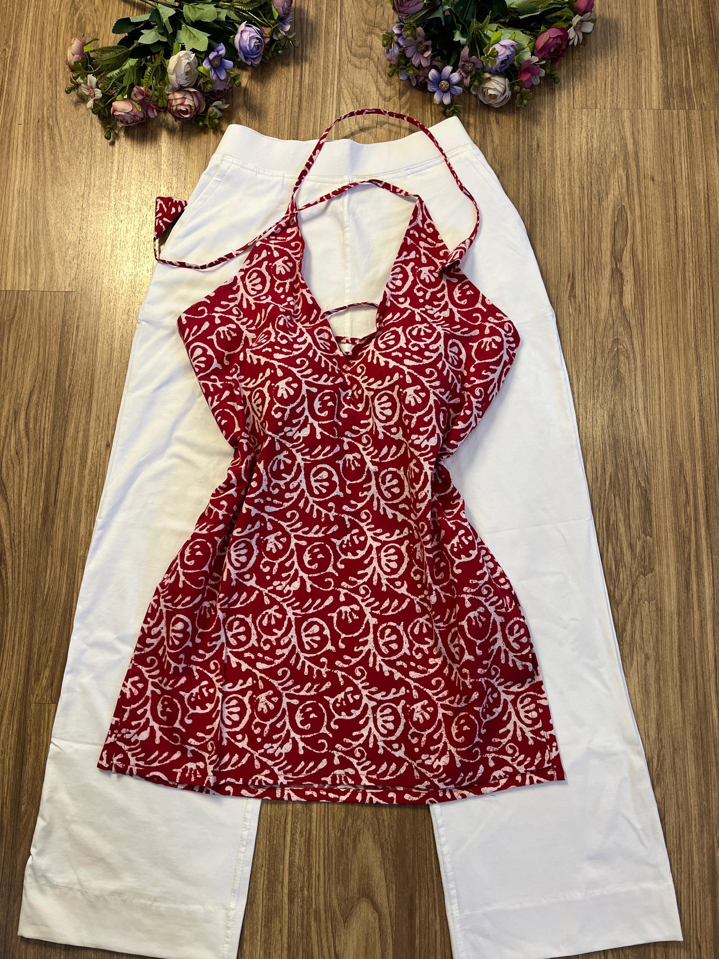 Short halter neck kurthi