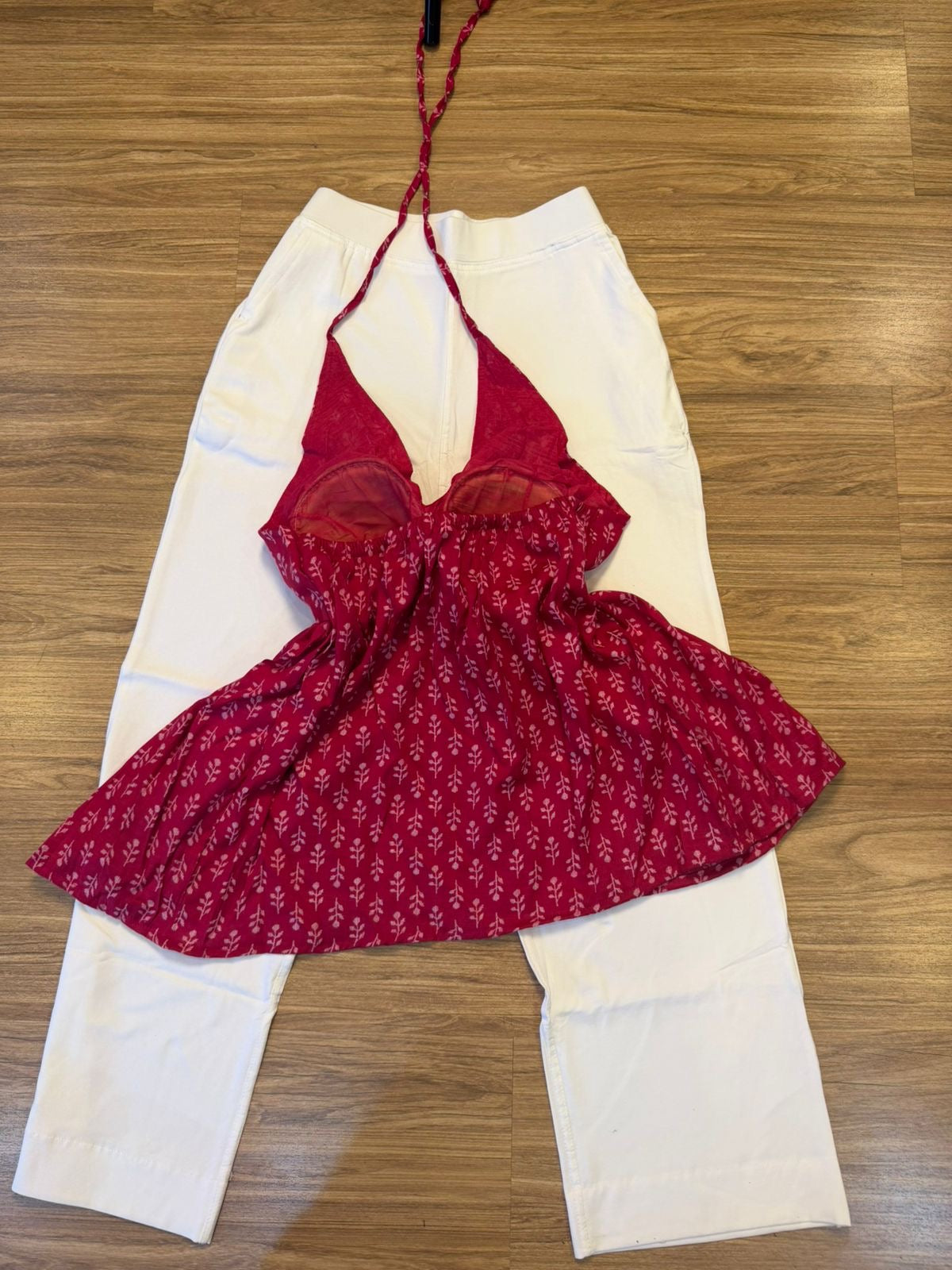 Halter neck short kurthi