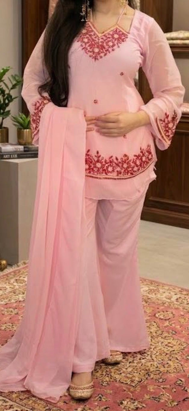 90s handwork kurtha set
