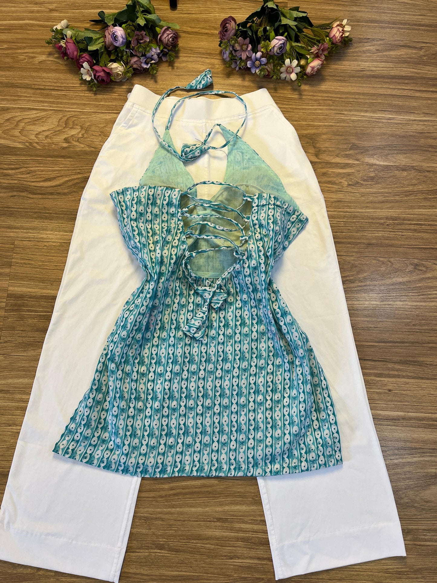 Short halter neck kurthi