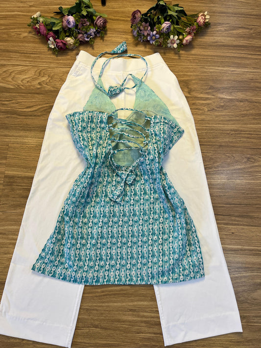 Short halter neck kurthi