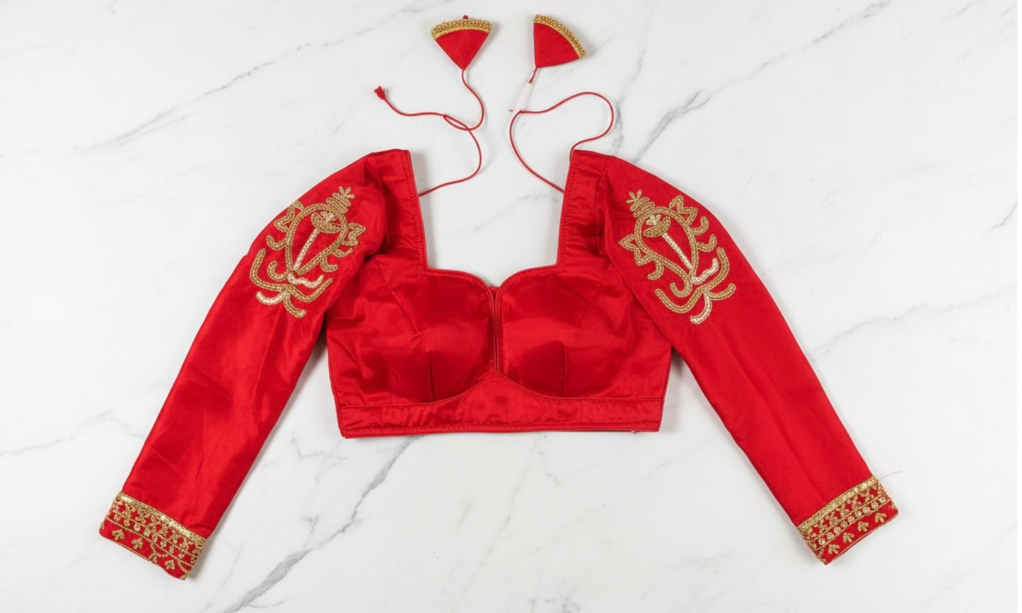 Square neck handwork slik