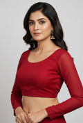 Maroon red blouse