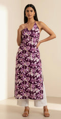 Long halter neck kurthi