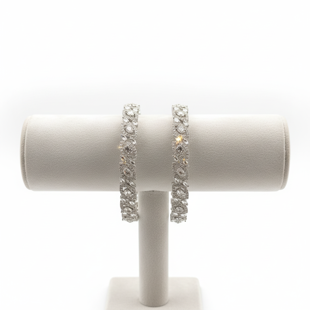 Crystal Bangles on Bangle Display Stand