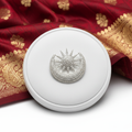 Crystal Sari Pin with Saree Background