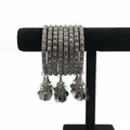 Oxidised Silver Bangles on Display Stand