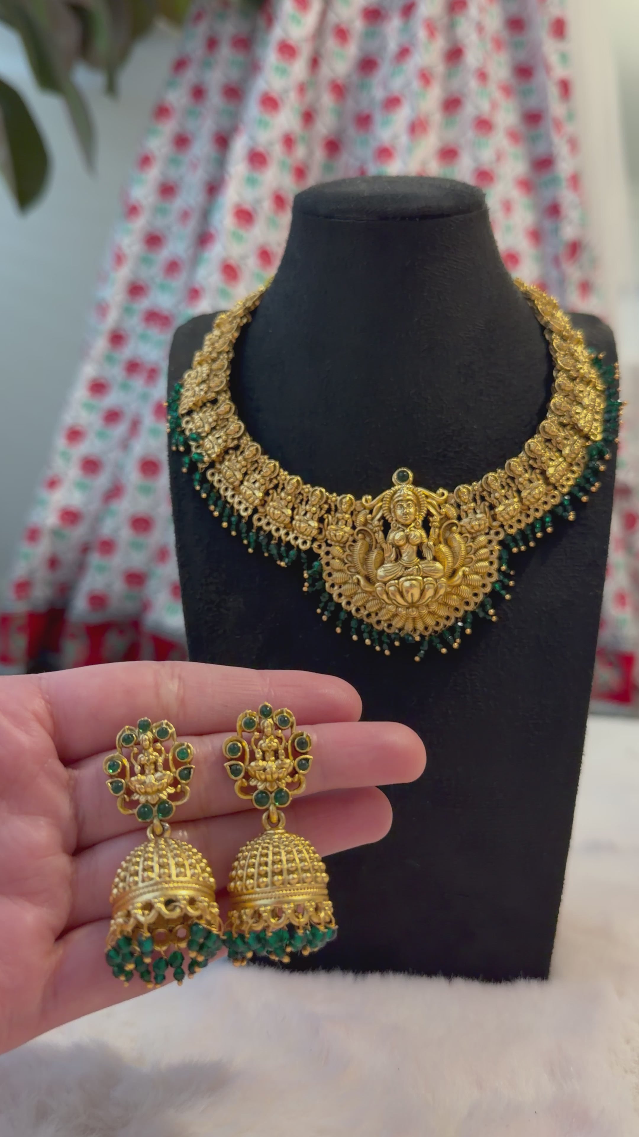 Temple brass jewellery set