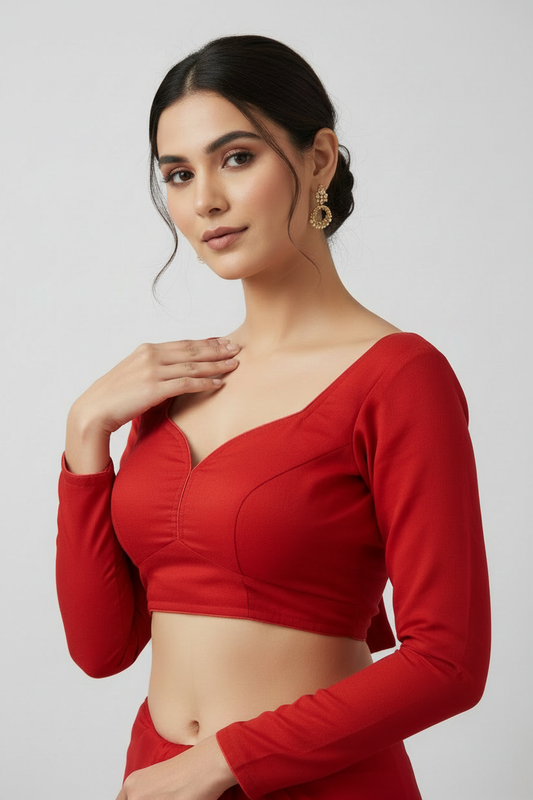 Red Blouse - Exact Design on Model