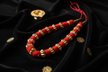 Red & Gold Mala Necklace Showcase